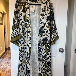 Zara Kimono Jacket - Green and Black